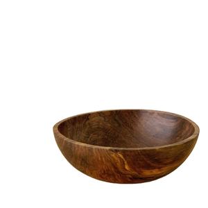 Tazón de madera con adhesivo, diseñado para elegancia y durabilidad, ideal para utensilios de cocina, vajilla, mesas y artículos para el hogar. - Product Image 1