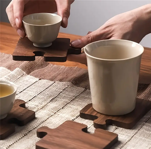 Sous-verre en bois puzzle, décoration de table, résistant à la chaleur, à prix avantageux - Product Image 4