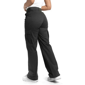 Pantalon cargo pour femmes, coupe décontractée, coton de haute qualité, style streetwear surdimensionné, fournisseur en gros - Product Image 2