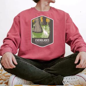 Sudadera de Invierno del Parque Nacional Everglades con Diseño de Garza y Pantano, 100% Algodón, Bordada e Impresa Digitalmente - Product Image 6
