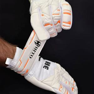 Guantes de Portero Profesionales de Nuevo Diseño, Impresión de Silicona en la Parte Posterior de la Mano y Contacto de Letax en la Palma Delantera, Correa Adjunta, Logotipo Personalizado - Product Image 4