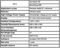 Analizador de Oro XRF Aurispec EDX-B2 Rápido, Preciso y Económico, Espectrómetro de Rayos X con Certificación CE, Probador de Pureza de Oro en Quilates, Pantalla Táctil a Color de 10.1 Pulgadas
