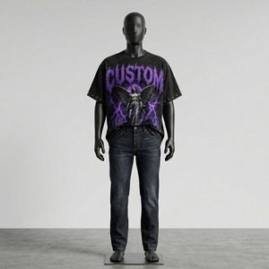 Camiseta Corta Glory Custom Trendy Look, 100% Algodón, Tela Suave, Estilo Vintage, Mangas Cortas, Lavada, Unisex - Product Image 4
