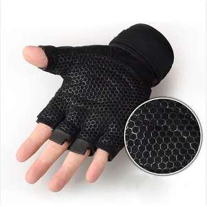 Gants de musculation en cuir à demi-doigts pour la musculation, la gym et l'entraînement - Imperméables et respirants - Product Image 2