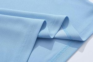 Men's <b>Light</b> <b>Blue</b> Short Sleeve Pique <b>Polo</b> <b>Shirt</b> Casual Solid Color Regular Fit Knitted Button Design - Product Image 5