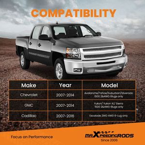 Kits de Elevación de Brazo de Control Superior para Chevy Silverado GMC 1500 2007-2018 Tubular C33510787 2 4 Brazos de Control - Product Image 3