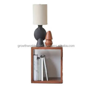 Kwarno Sheesham Wood Solid Wood <b>Bedside</b> Table with Open Shelf and Natural Finish Modern Design <b>Storage</b> Cabinet for Home Office - Product Image 1