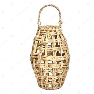Boho Spindle Oval Water Hyacinth <b>Lantern</b> <b>Candle</b> Holder Hanging Capsule <b>Lanterns</b> Garden Glass <b>Candle</b> Holder Light Home Decor - Product Image 5