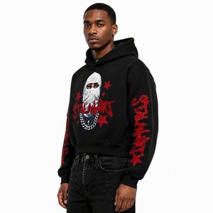 Sudadera con Capucha Personalizada de Invierno con Diseño Gráfico, Estilo Hip Hop Urbano para Hombre, Corte Regular, Forro Polar, Manga Bordada, Venta al Por Mayor OEM - Product Image 4