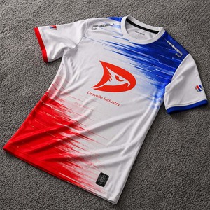 เสื้อแข่งขันอีสปอร์ตแบบขายส่งสำหรับผู้ผลิตมืออาชีพ ผลิตจากผ้าโพลีเอสเตอร์ตาข่ายพิมพ์ลายแบบซับลิเมชั่น รับสั่งทำโลโก้ด้วยความร้อน - Product Image 5