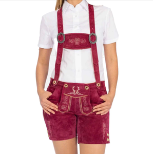 Traje de Lederhosen para Mujer con Bordado de Logotipo Personalizado – Disfraz Tradicional Alemán para el Oktoberfest - Product Image 3