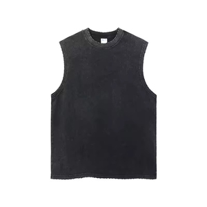 Camiseta sin Mangas Estilo Gimnasio Vintage 2026 para Hombre, el Mejor Diseño con Sublimación e Impresión de Logotipo Personalizado, Efecto Lavado Ácido, Camiseta Deportiva para Hombre - Product Image 2