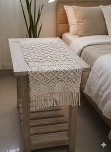 Chemin de table rectangulaire moderne en macramé de coton, napperons tissés à franges, tapis décoratifs pour salle à manger, cuisine, mariage - Product Image 3