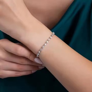 Multi Shape Brilliant Cut Moissanite Tennis <b>Bracelet</b> 18K Gold Plated Luxury Trendy S925 Sterling <b>Silver</b> Wholesale Jewelry Supply - Product Image 2
