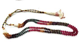 Collar de Cuentas Redondas Lisas de Cuarzo Multicolor Natural de 6 mm, Collar en Capas de 18-20 Pulgadas de Largo, Tejido a Mano, Alta Calidad, EMINENT JEWEL N - Product Image 2