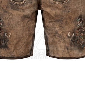 Shorts en cuir traditionnels bavarois pour hommes, costume d'Oktoberfest, pour festivals et fêtes - Product Image 5