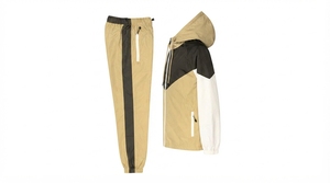 Ensemble de survêtement imprimé Aliroz Industry pour l'hiver, à capuche, color-block, léger, 100 % nylon, respirant, séchage rapide, sportif, complet - Product Image 3