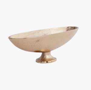 Jarrón de Metal con Pedestal Dorado Antiguo - Elegante Recipiente Floral con Base para Centros de Mesa de Boda y Decoración de Hogar de Lujo - Product Image 1