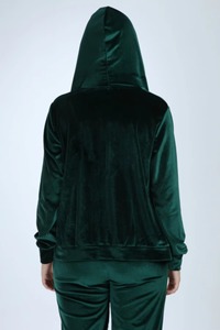 Top Selling Women's Velour Sets Zip up Crop Top Shorts Regular Fit 100% Cotton Solid Custom Logo Autumn Tracksuits OEM - Product Image 3