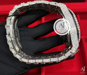 Reloj Mecánico Iced, Cronógrafo, Acero Inoxidable, Analógico, Tono Dorado, Bisel de Cristal, Brazalete, Joyería de Vestir - Product Image 3