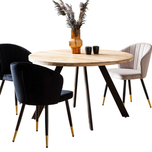 โต๊ะอาหารพับได้ทรงกลมไม้มะม่วงแข็งแรง ทันสมัย เคลื่อนย้ายง่าย ทำความสะอาดง่าย ประหยัดพื้นที่ เหมาะสำหรับร้านอาหารและโรงแรม - Product Image 2