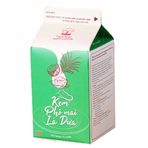 Mejor Precio al por Mayor, Proveedor de Exportación, Crema No Láctea para Bebidas, OEM/ODM, HALAL, Crema de Queso Pandan para Postres, Crema para Café y Té con Leche, 500G - Product Image 1