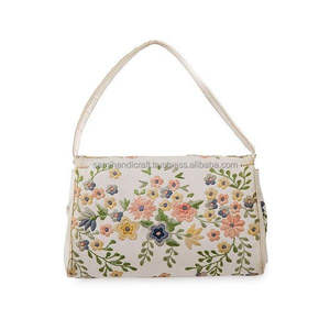 Ethnic <b>handbag</b> with seed bead embroidery patterns beaded embroidery <b>handbag</b> with seed beads design - Product Image 2