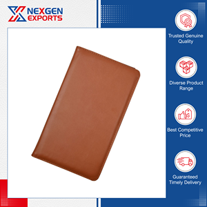 Porte-chèques et porte-stylo en cuir PU de style vintage 24,1x14,5x1,5cm Personnalisable par Nexgen Exports d'Inde - Product Image 6