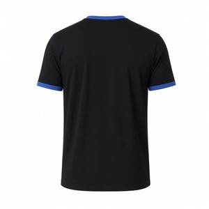 Camiseta de Manga Corta para Hombre, Color Azul Rey Oscuro, Cuello Redondo, con Bordado de Letras Griegas en Chenilla, Estilo Universitario Informal - Product Image 4