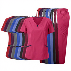 Uniforme de Peluquería Canina, Conjunto de Traje de Trabajo con Múltiples Bolsillos, Resistente a las Arrugas, Elástico, Cintura Ajustable, Unisex, con Detección de Agujas, Práctico - Product Image 2