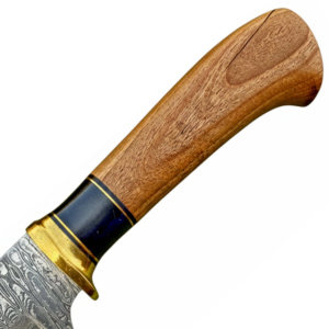 Couteau de chasse durable multi-usages en acier Damas, lame à pointe tombante, bord droit, manche en Micarta, qualité industrielle, pour le camping en extérieur - Product Image 3