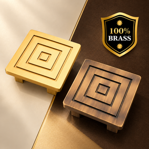 BOLD Square Designer Brass Main <b>Door</b> Handle & <b>Knob</b> - Product Image 4
