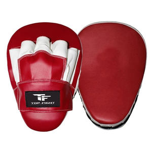 Pads de frappe pour la boxe, cibles d'entraînement plates et incurvées en cuir véritable pour MMA et arts martiaux - Product Image 1