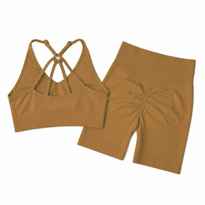 High Quality Breathable Women's Sports Bra Set OEM Custom Service Stylish Comfortable Backless Crop Bra High Support Yoga Active - Product Image 5