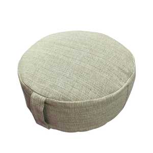 Luxury Silk Cotton Meditation <b>Cushion</b> Handmade Nettle Cotton Floor Eco Friendly Yoga Sustainable Kapok Filled <b>Round</b> seat <b>cushion</b> - Product Image 6