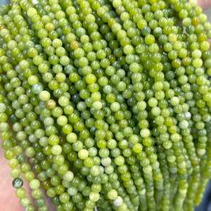 Cuentas de Jaspe Verde, Cuentas Redondas de Piedras Preciosas, Hilo de Cuentas de Piedra Natural para la Fabricación de Joyas y Manualidades, Venta al por Mayor - Product Image 3