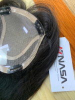 Precio de Fábrica al por Mayor: Toppers de Cabello Humano Vietnamita Remy Grado Sarah Modelo Nasa para Mujer, Encaje 3D, Color Negro Natural, 100g