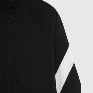 Conjunto Deportivo de Mujer, Sudadera con Cierre y Bloques de Color en Negro, Manga Larga, Estilo Casual, Tejido de Punto, Cuello Alto, para Otoño - Product Image 6