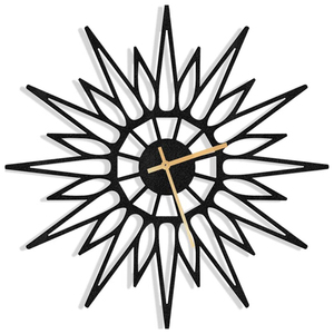 นาฬิกาแขวนผนังสไตล์ยุโรปโบราณ โครงเหล็ก พร้อมตกแต่งด้วยหูจับ  ระบบควอตซ์  หน้าปัดเข็ม  สำหรับตกแต่งบ้าน - Product Image 1