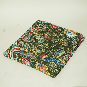 Indian Cotton Kantha Quilt Printed Floral <b>Bedspread</b> Reversible Bed Cover Handmade Woven Blanket for Bedding Decor - Product Image 4