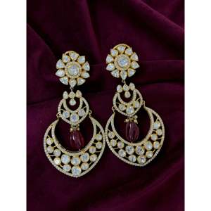 ต่างหูเพชรโมอิสสีเงิน92.5หรูหราและหรูหราประเภทสินค้า - Product Image 1