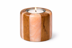 hot selling Blue Resin Wood <b>Tea</b> Light Holder Handmade Heat Resistant Home Decoration Candle <b>Stand</b> for sale - Product Image 4
