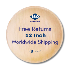 Natural Areca Palm Leaf <b>Plates</b> Bulk Inventory For Dining Establishments Heat Treated Material Eco Friendly Solid Dinnerware <b>Set</b> - Product Image 1