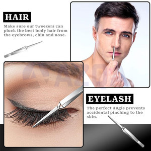 Stainless Steel Reverse Action Tweezers Self Closing <b>Precision</b> <b>Tool</b> for Eyelash Extension Eyebrow Chin and Nose Hair Plucking - Product Image 3