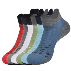 Chaussettes de sport montantes personnalisées en Spandex/Polyester respirantes, écologiques et à séchage rapide pour la course et le yoga – Vente en gros - Product Image 4