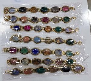 Pulseras de Metal con Cuentas de Piedra Natural, Joyería de Moda para Mujer, Multicolor Disponible al Mejor Precio de la India GC-BR-200 - Product Image 1