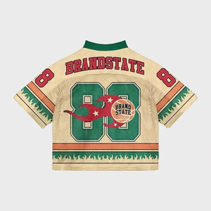 Custom 100% <b>Polyester</b> Men's American Football Jersey High Quality Embroidery Breathable Boxy Design Oversized Quick Dry - Product Image 3