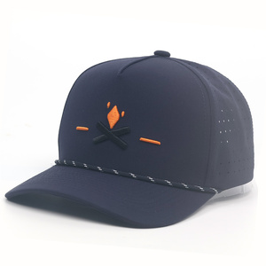 Gorra de Béisbol de 6 Paneles de Poliéster, Gorra Snapback con Logotipo Bordado de Alta Calidad, Gorras Personalizadas al por Mayor con Grabado Láser - Product Image 3