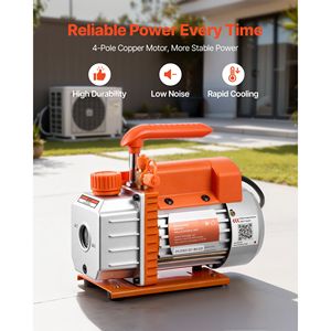 Pompa per vuoto rotativa a palette monostadio 3.5 CFM 1/4 HP per sistemi HVAC R134a R22 R410a Motore a 4 poli Automatico - Product Image 3