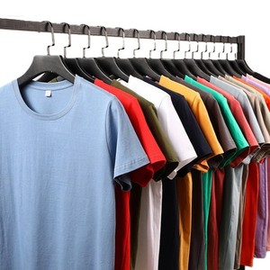 Camiseta de Manga Corta con Cuello Redondo, Color Sólido, Algodón Peinado CVC 190G, Bordado con Logotipo Personalizado OEM, Uniforme Cultural - Product Image 1